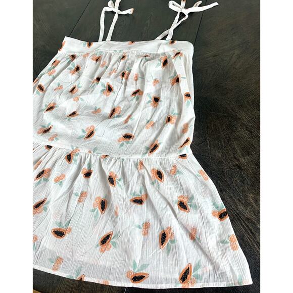 New Loft Beach Papaya Tie Strap Bathing Suit Cover Up Size Medium New With Tags - Picture 2 of 9